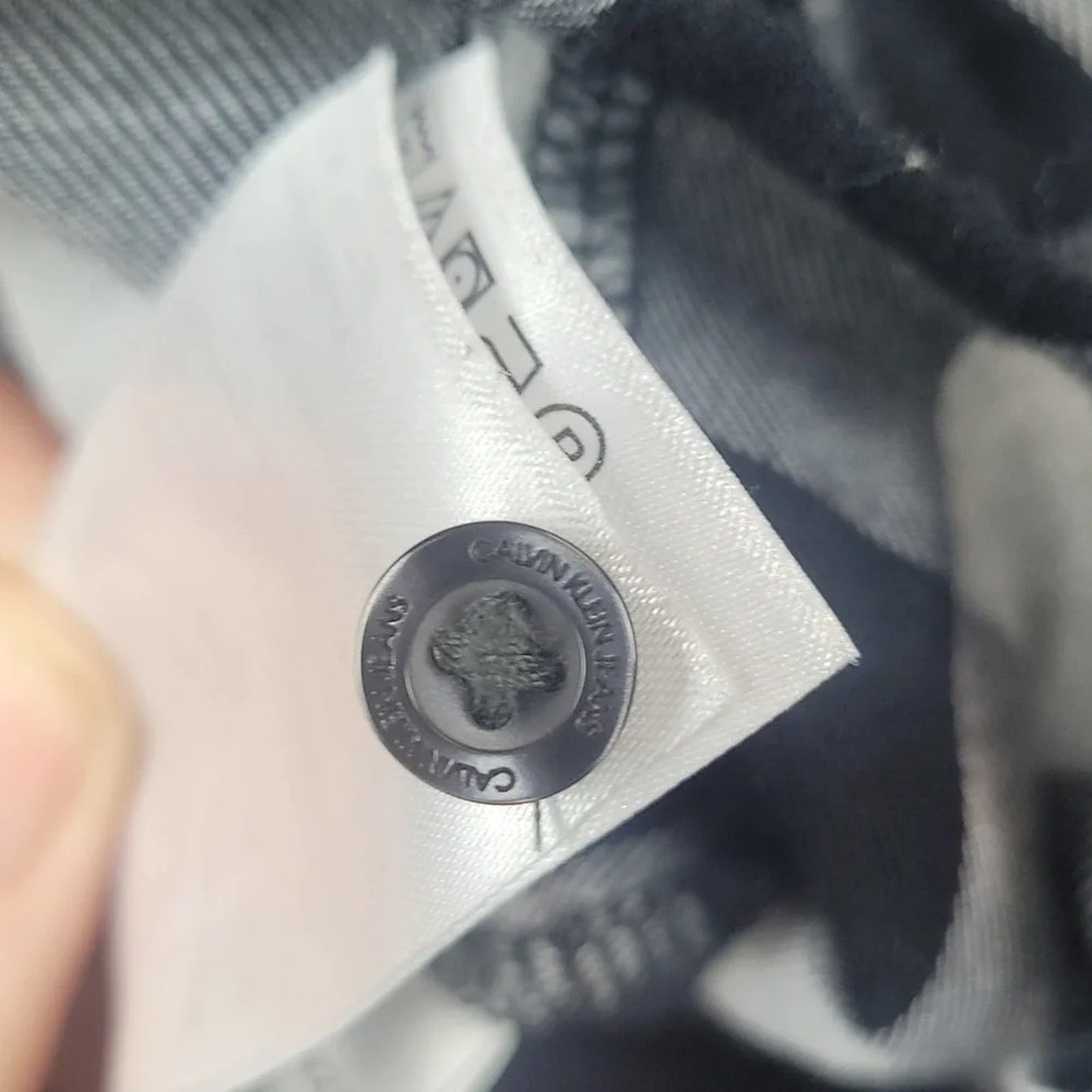 Calvin Klein Plaid Top Womens Sz S/P/CH Black White - Picture 8 of 8